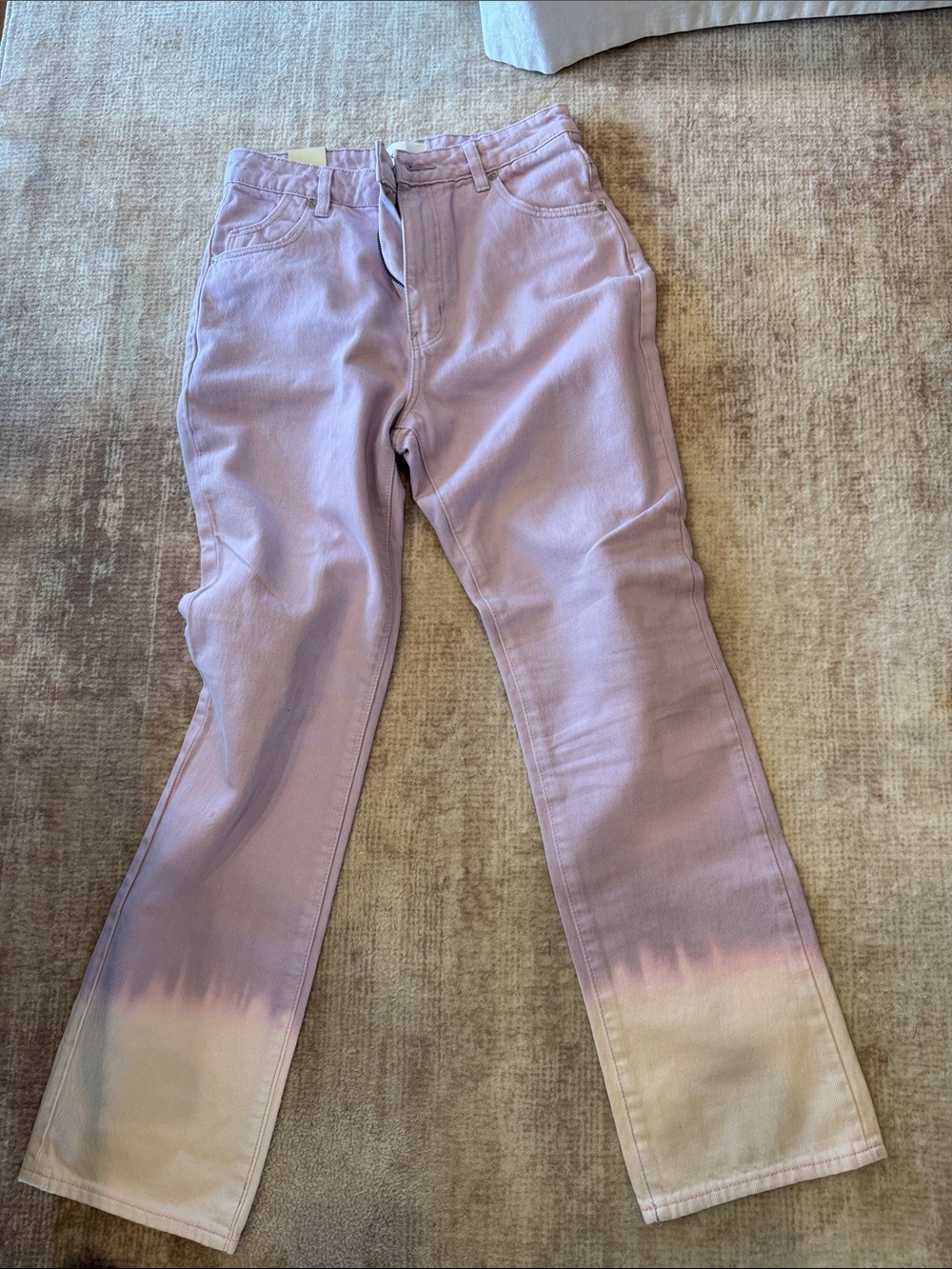ROLLA'S Lavender Denim Jeans with Branded Button